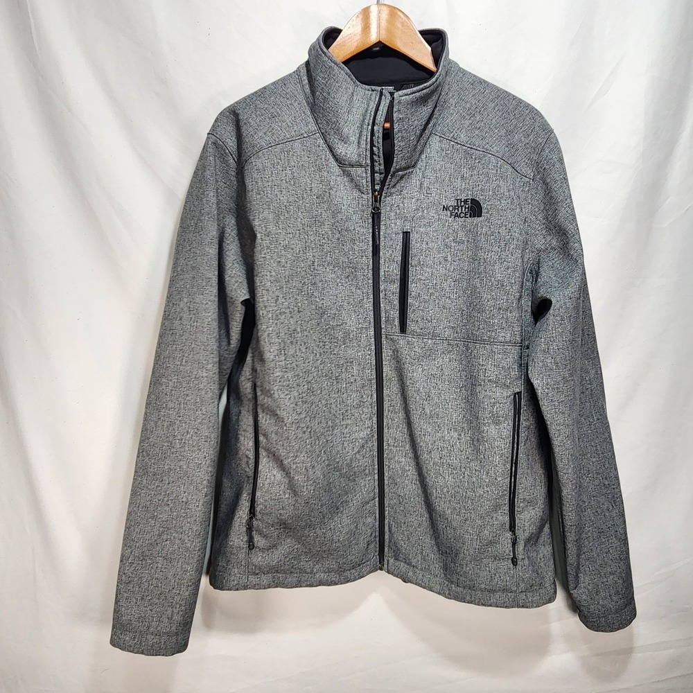 The North Face Mens Jacket Size Large Gray WindWall Windbreaker Lined Pockets